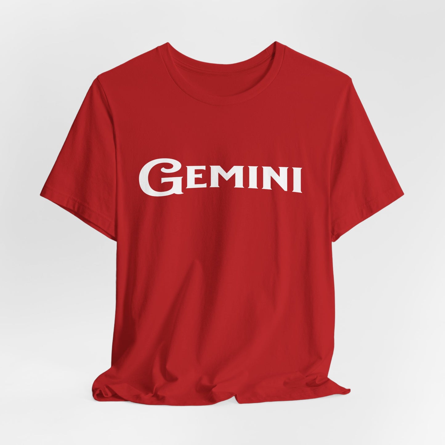 Gemini Tee — 'Gemini' Black River Font Zodiac T-Shirt