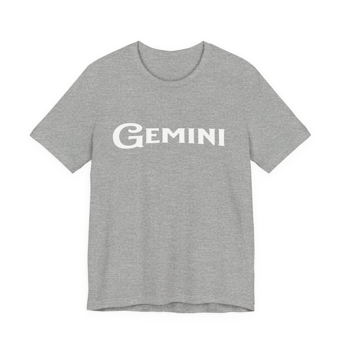 Gemini Tee — 'Gemini' Black River Font Zodiac T-Shirt