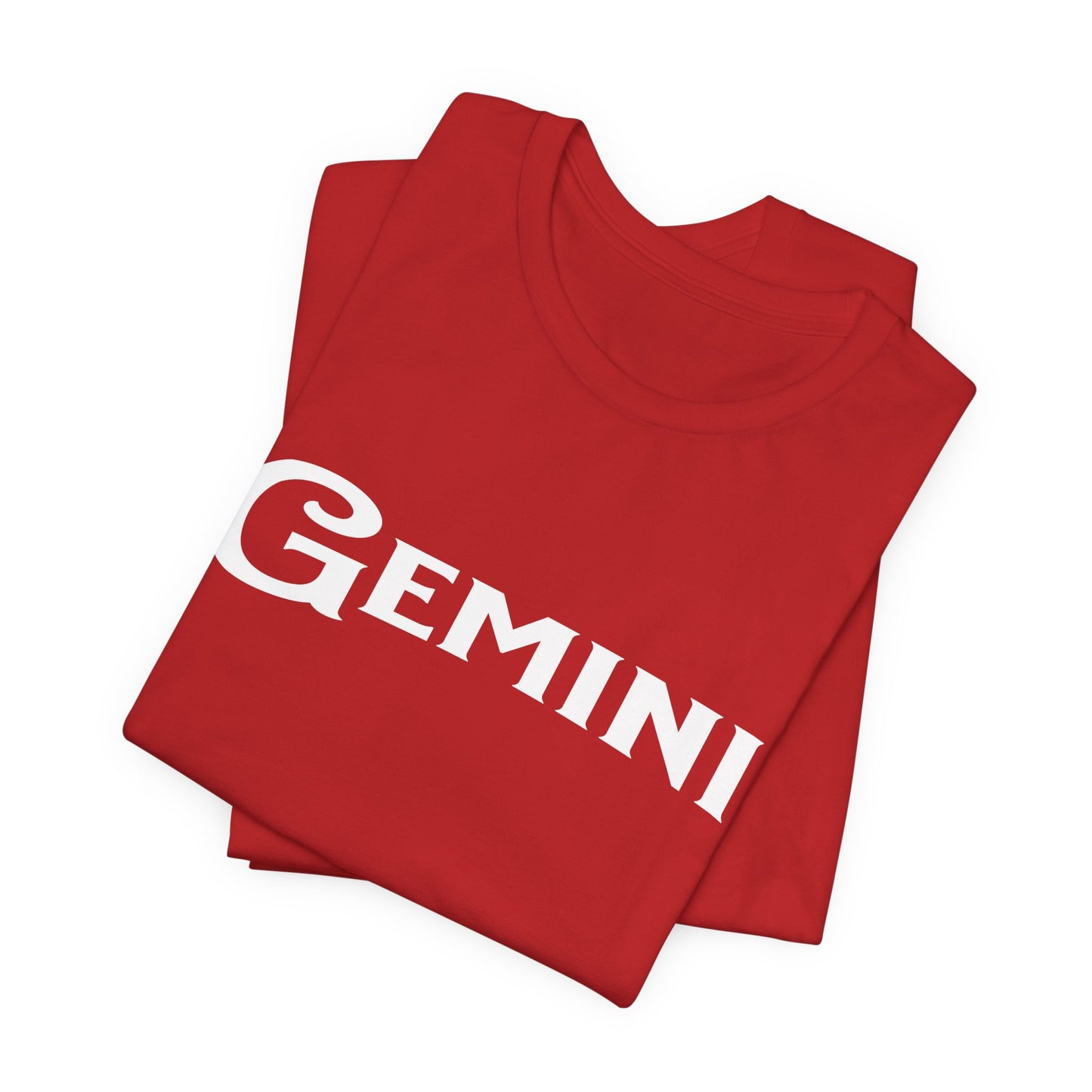 Gemini Tee — 'Gemini' Black River Font Zodiac T-Shirt