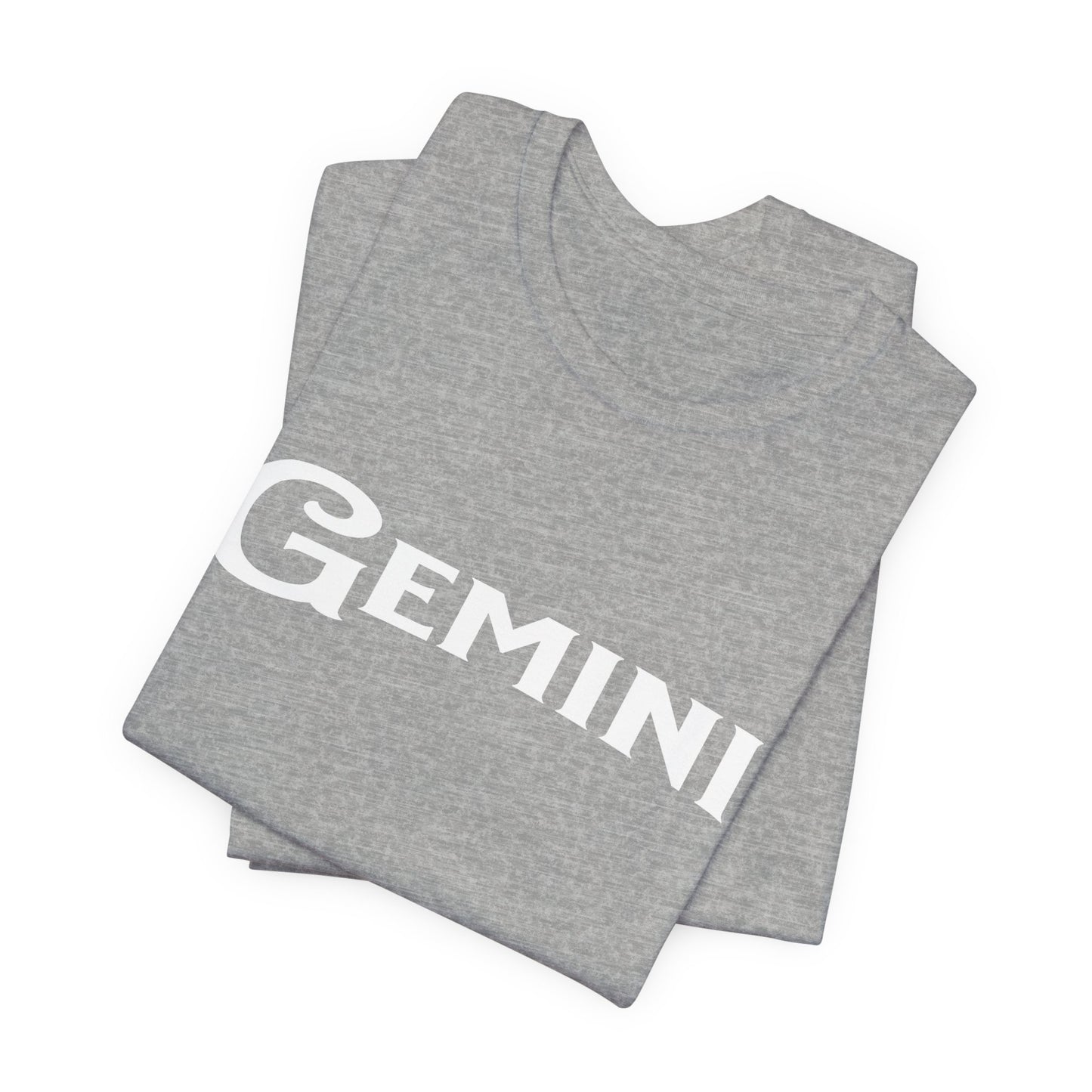 Gemini Tee — 'Gemini' Black River Font Zodiac T-Shirt