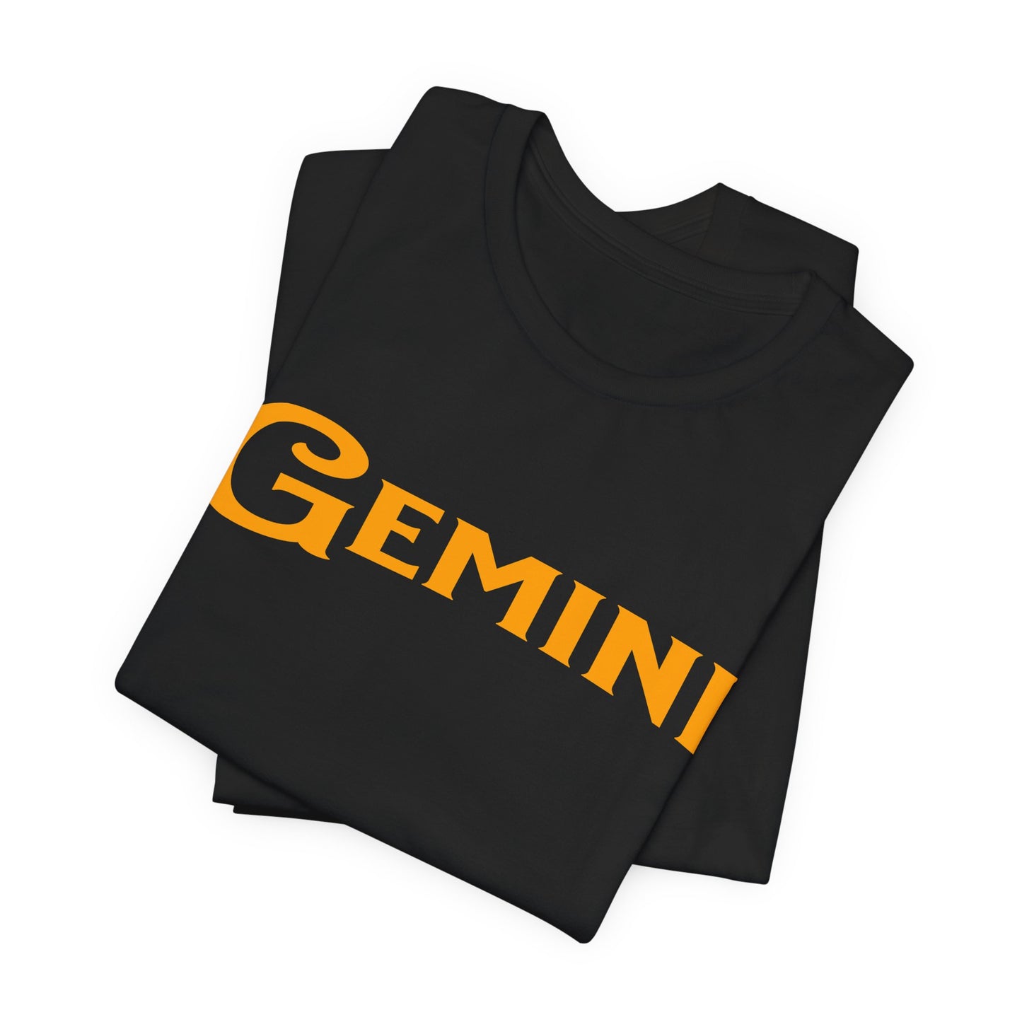 Gemini Zodiac Tee — Bold Orange/Gold Astrology Shirt