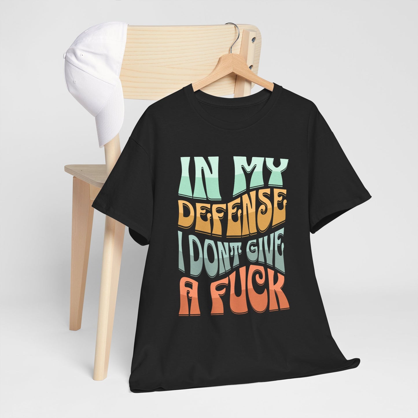 In My Defense I Don’t Give a F*ck – Unfiltered Gemini Statement Tee