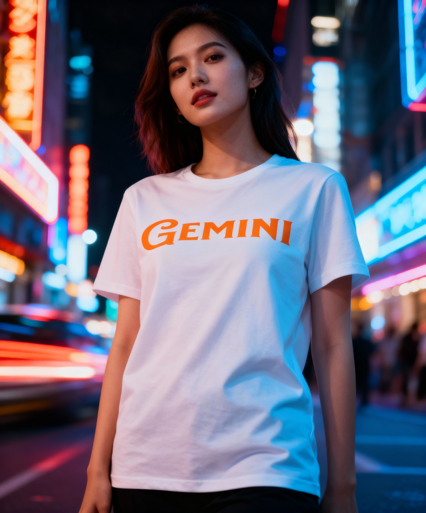 Gemini Zodiac Tee — Bold Orange/Gold Astrology Shirt