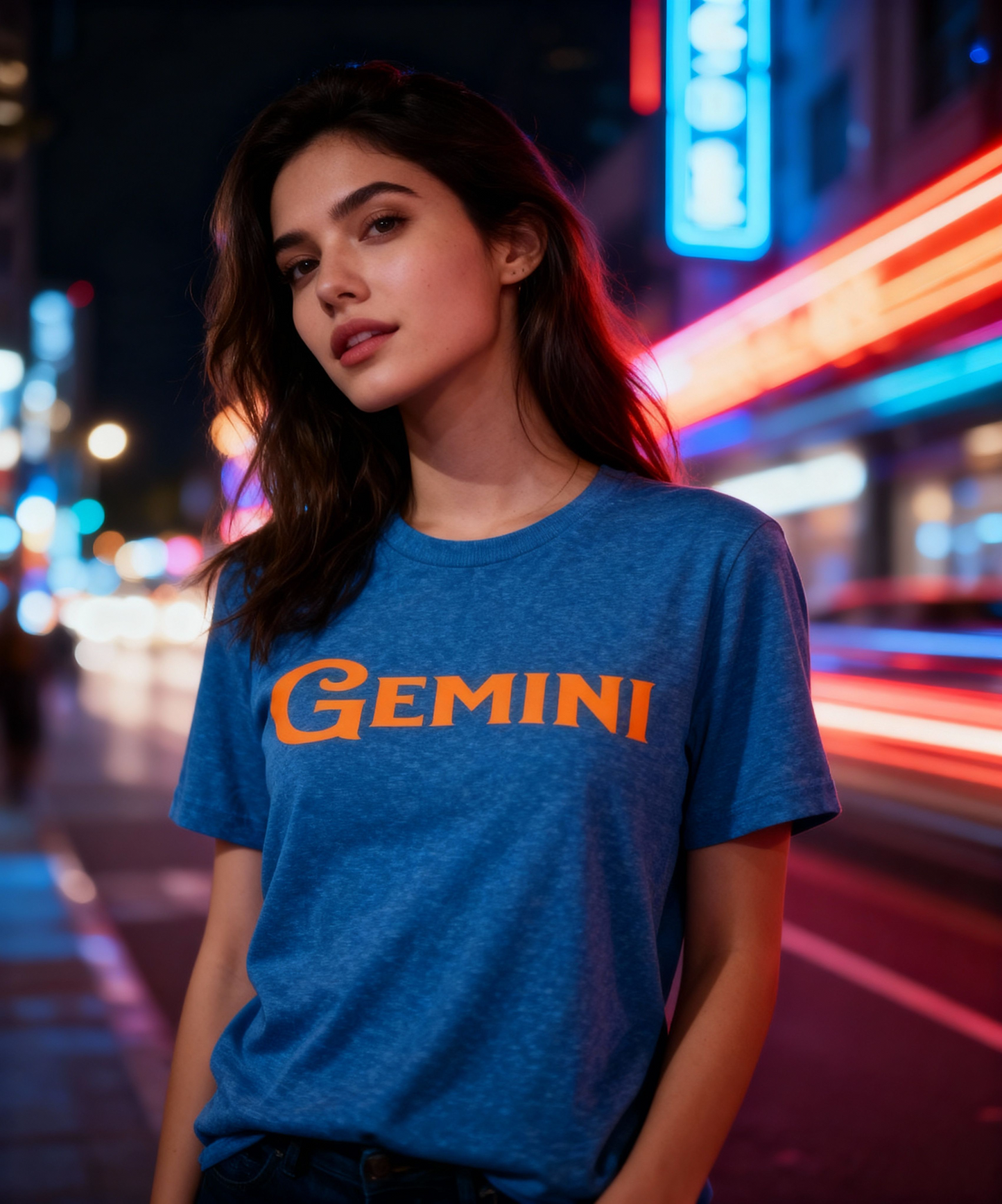 Gemini Zodiac Tee — Bold Orange/Gold Astrology Shirt