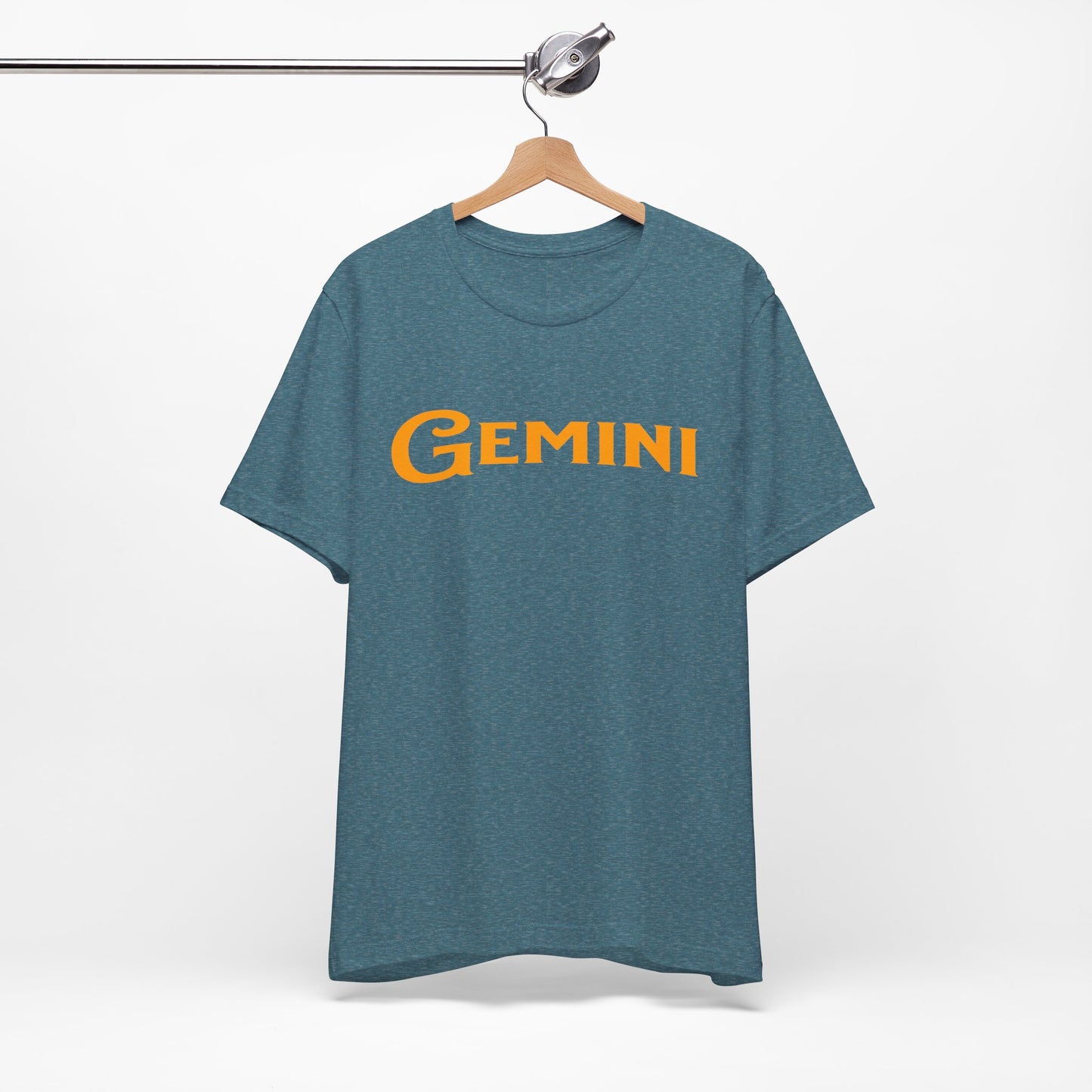 Gemini Zodiac Tee — Bold Orange/Gold Astrology Shirt