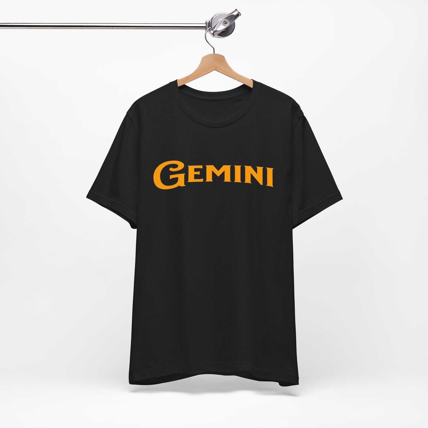 Gemini Zodiac Tee — Bold Orange/Gold Astrology Shirt