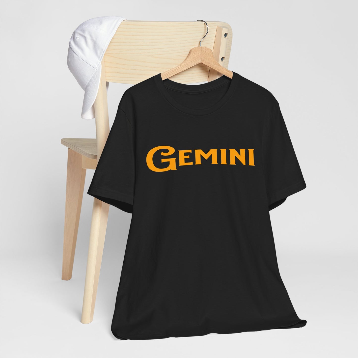 Gemini Zodiac Tee — Bold Orange/Gold Astrology Shirt