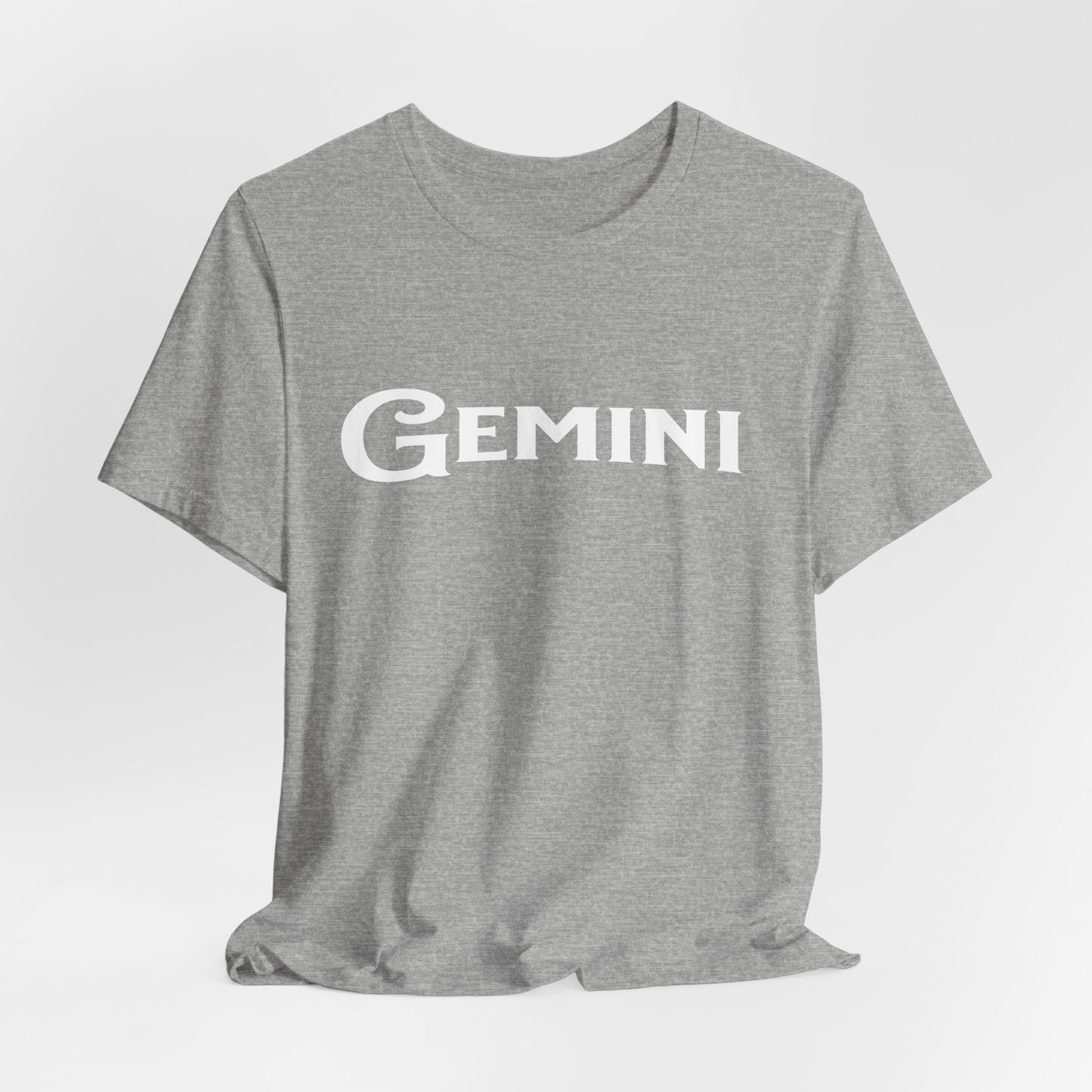 Gemini Tee — 'Gemini' Black River Font Zodiac T-Shirt
